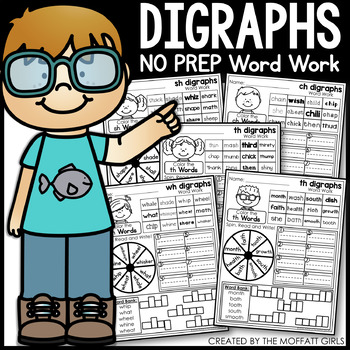 Preview of Digraphs Word Work