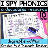 Digraphs Worksheets I Spy Phonics: Read & Write Words with