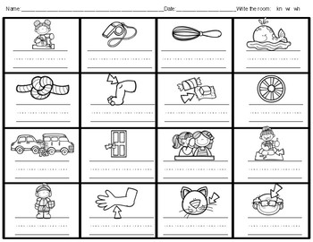 Digraphs Write The Room by Kindergarten Maestra | TpT