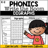Digraphs Write the Room - First Grade Phonics Practice