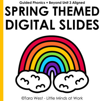 Preview of Digraphs and Blends Spring Themed Digital Review Slides Science of Reading SOR