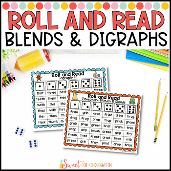 Preview of Digraphs and Consonant Blends Phonics Roll and Read Activity