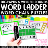 Digraphs and Welded Sounds Word Ladder Puzzles | Glued Sou