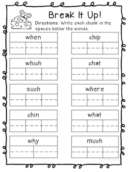 Digraphs (ch, ph, wh) Phonics Worksheets (No Prep) by Rachel Nielson