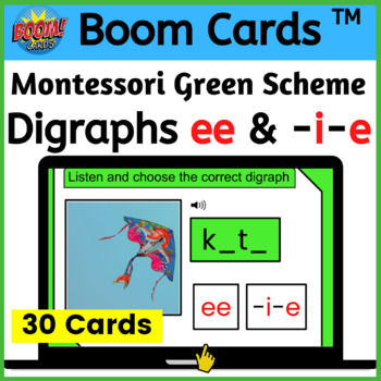Preview of Digraphs ee & -i-e - Green Scheme - Digital Activity