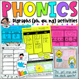 Digraphs ph, ng, and qu | Phonics Worksheets and Activities