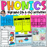 Digraphs sh and ch | Phonics Worksheets and Activities