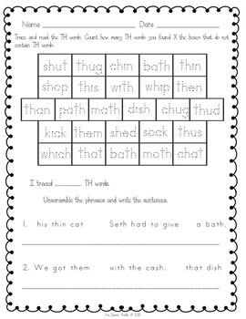 Digraphs (sh, th, wh, ck, ch) Practice by All Roads Lead to Reading