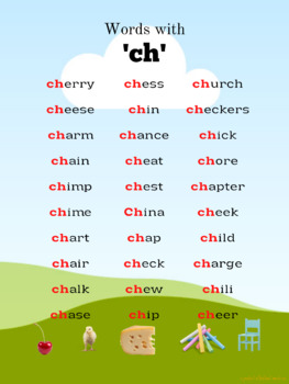Preview of Digraphs - words with 'ch'