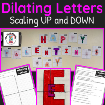 Preview of Dilate Letters for "Happy Valentine's Day" - Scale up and Scale down