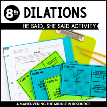 Preview of Dilations on a Coordinate Plane Activity | Dilations Error Analysis