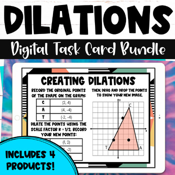 Preview of Dilations Digital Task Cards Bundle