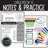 Dilations Guided Notes and Practice Worksheet