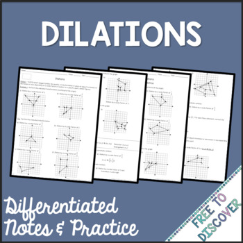 Preview of Dilations Notes and Practice