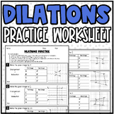 Dilations Practice Worksheet | Classwork or Homework