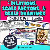 Dilations, Scale Factors Scale Drawings Digital & Print | 