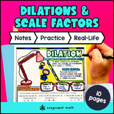 Dilations & Scale Factors Similar Figures Guided Notes 8th