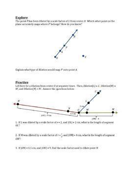 Dilations Worksheet Bundle by Taylor J's Math Materials | TpT
