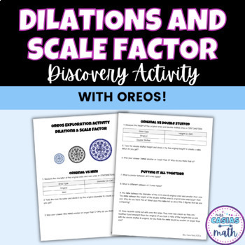 Preview of Dilations and Scale Factor Discovery Activity Worksheet - with Oreos
