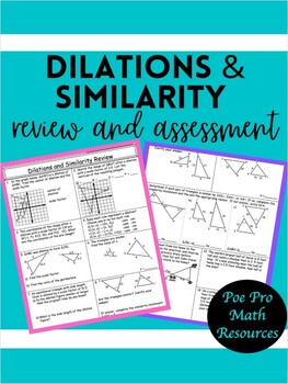Preview of Dilations and Similarity Review with Assessments