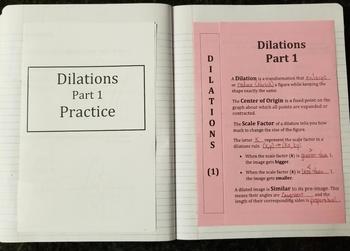 Preview of Dilations on a Coordinate Plane - Part 1  (Foldables)