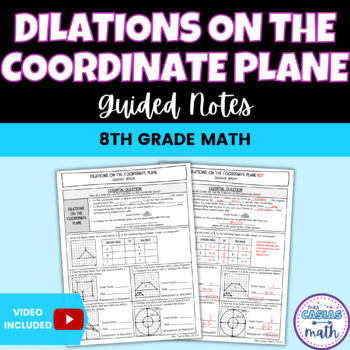 Preview of Dilations on the Coordinate Plane Guided Notes Lesson