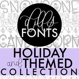 Dills Fonts - Holiday and Themed Fonts Growing Bundle
