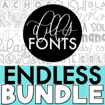 Preview of Dills Fonts - ENDLESS Bundle