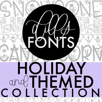 Preview of Dills Fonts - Holiday and Themed Font Collection | Bundle