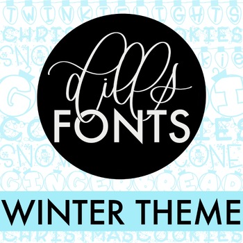 Preview of Dills Fonts - Holidays + Winter Theme