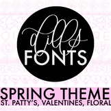Dills Fonts - Spring Theme (St. Patty's, Valentine's, Florals!)