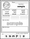 Dime - Money - Editable Word Worksheet w/ Theme Focus