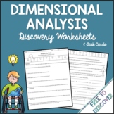 Dimensional Analysis Worksheets and Task Cards Activity