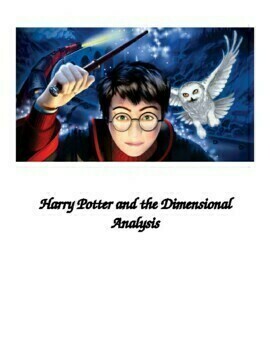 Preview of Chemistry Dimensional Analysis.  Harry Potter Fun Worksheet High School Science