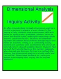 Dimensional Analysis Inquiry Activity