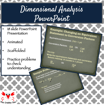 Preview of Dimensional Analysis PowerPoint