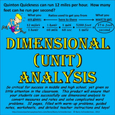 Dimensional Analysis (Unit Analysis)