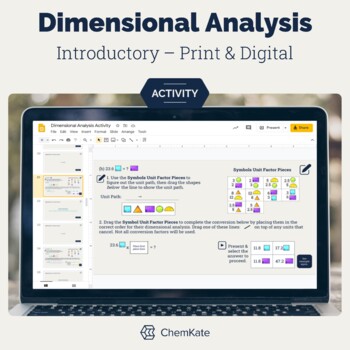 Preview of Dimensional Analysis Intro Activity - print and digital