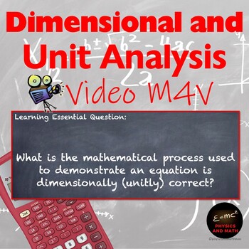 Preview of Dimensional Analysis and Unit Analysis m4v Video for Physics
