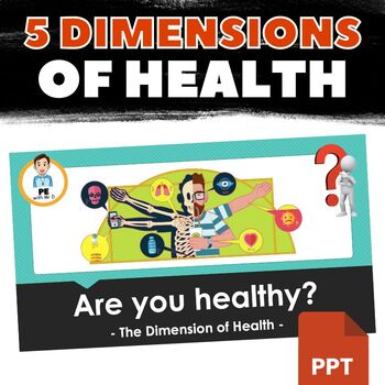 Preview of Dimensions of Health PowerPoint | Includes Quiz | Best Seller!