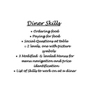 Diner Skills Unit {autism, social skills}