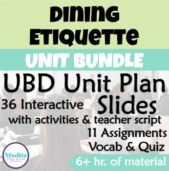 Preview of Dining Etiquette, Place Setting, Conversations - Business Life Skills BUNDLE