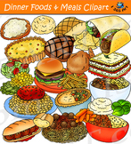 Dinner Clipart - Dinner Foods Clipart & Meals
