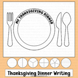 Dinner Plate Thanksgiving Writing Activities Meal Craft Bu