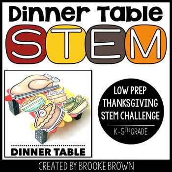 Preview of Dinner Table STEM Challenge - Thanksgiving STEM Activity