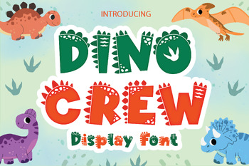 Preview of Dino Crew Font l Fun And Playful Font To Create Any Project