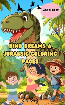 Preview of Dino Dreams A Jurassic Coloring Pages
