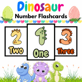 Dino-Themed Number Flash Cards to Count from 1 to 10- 10 P