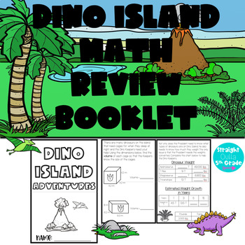 Preview of Dino Island Math Review Booklet