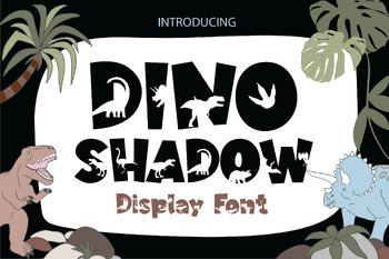 Preview of Dino Shadow Font l Fun And Playful Font To Create Any Project